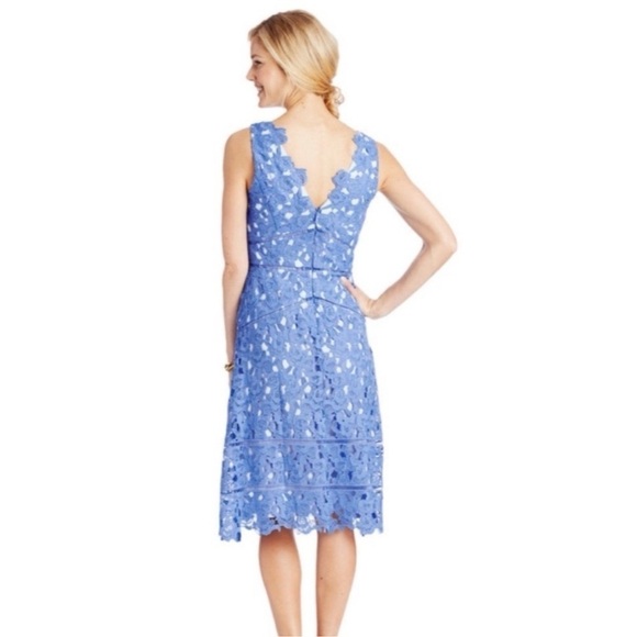 EUC Vineyard Vines 144th Kentucky Derby Lace Dress In Periwinkle, Size 00 - Picture 4 of 16